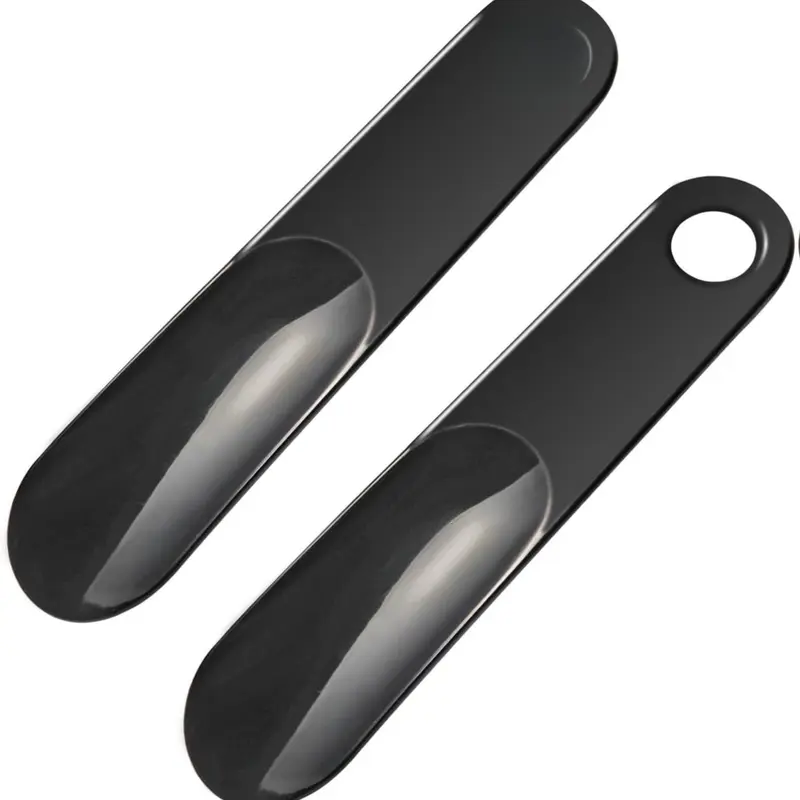 7.5 in Premium Plastic Shoe Horns & Trees (2pack for Home), Portable Small Footwear Tool, Fits Most & Kids’ Shoes, Ideal for Bags & Walls, Mobility Aid for Those With Challenges