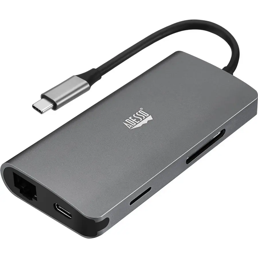 Adesso 8-in-1 USB-C Multi-Port Docking Station TAA Compliant