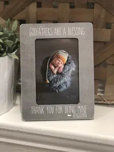Godfathers Are A Blessing  Gift For Godfather  Godfather Picture Frame  Personalized Frame  Baptism Gift   Gift Godfather
