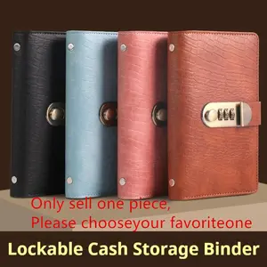 Multi-Color Options Financial Savings Book Password Notebook High-End Vintage Money Box Large Capacity Cash Storage