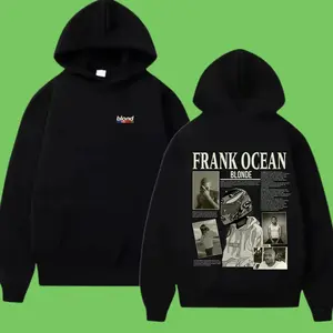 Frank Ocean Blonde Hoodie 2 Sides, Retro Album Cover Unisex Hoodie With Front & Back Print, Aesthetic Streetwear, Apparel Made In The USA Gift For Fans		