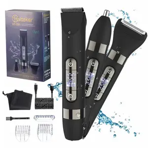 4-In-1 Dual Head Electric Shaver, Body Hair Trimmer & Facial Hair Remover, Nose Hair Clipper, Ipx7 Waterproof Wet/dry Use Gift for Boyfriend, Cordless Portable Shaver