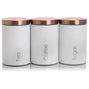 MegaChef Kitchen Storage 3 Piece Sugar, Coffee and Tea Set