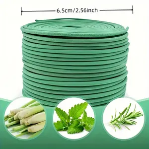Natural Lemongrass Scent 48pcs Citronella Incense Coils with Holder - Outdoor, Poolside, Patio, Porch, Deck, Camping & Hiking Use