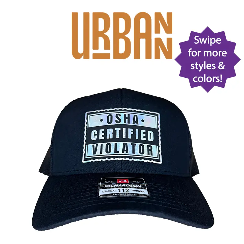 Certified Osha Violator Hat - Richardson 112 trucker hat unisex hat Cotton Snapback Dads Snapback Hat