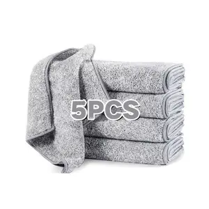 5 Counts Microfiber Cleaning Cloth - Super Soft Absorbent Dish Towels Rags Cloths for Washing Dishes Nonstick Oil Washable Fast Drying Dish Rags for Kitchen Tasks