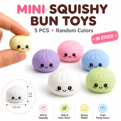 5pcs Per Set,Mini Style Office Leisure Decompression Toy, Ideal Gift for Halloween Chrismas Easter Valentine's Day Holiday Party Random Color