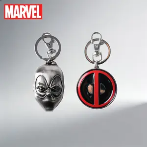 Marvel Deadpool Head Keychain 1Pc Officially Licensed Anime Logo Figure Zinc Alloy Suitable Fans Gift Backpack Decor