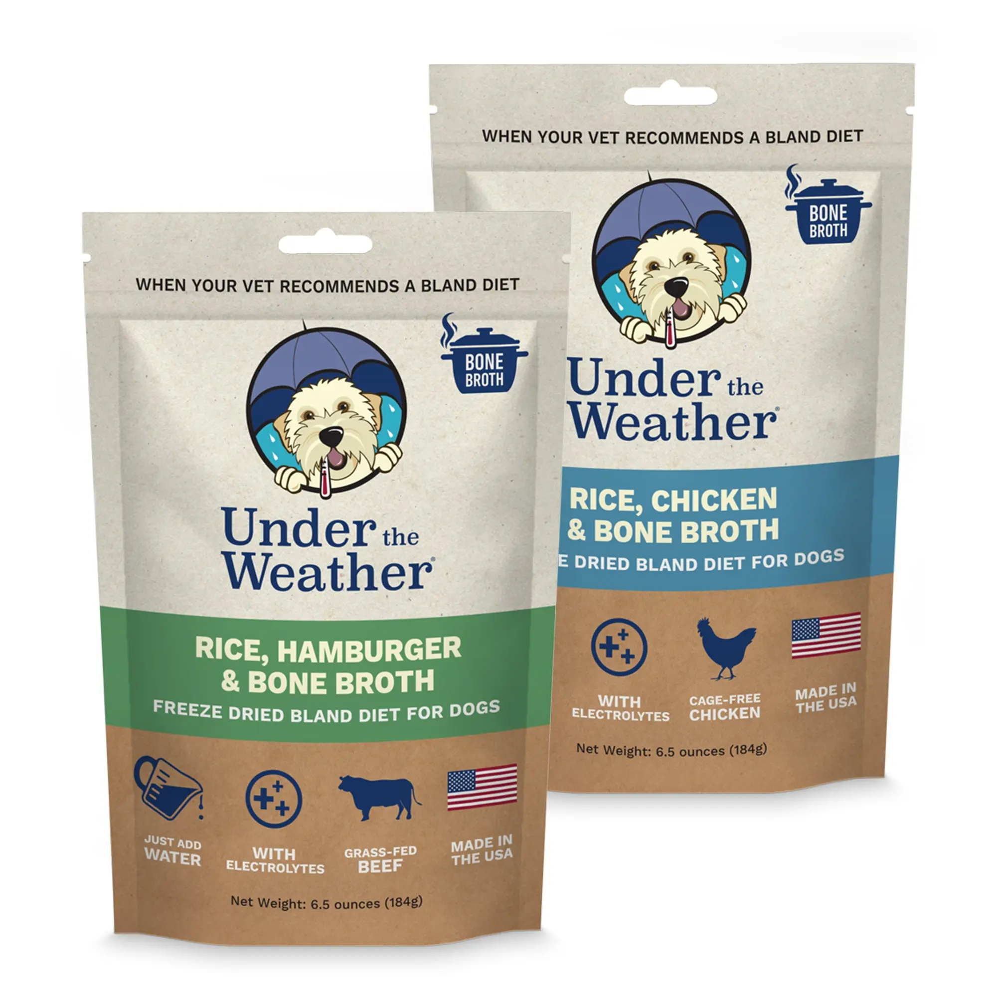 Bone Broth Bland Diet Bundle - Natural Chicken Bone Broth + Beef Bone Broth