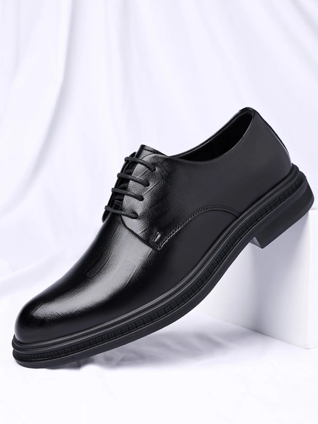 Men's Fashion Gentlemen Casual Business Rubber Shoes, New British Style Classic Versatile Men's Formal Oxfords Shoes, Suitable for Daily Commute and Office Wear, Office Footwear