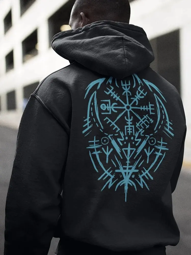 Viking Symbol Casual Shirt, Viking Hoodie, Viking Sweatshirt, Viking Pullover, Viking Shirt, Viking Clothing, Viking Gift
