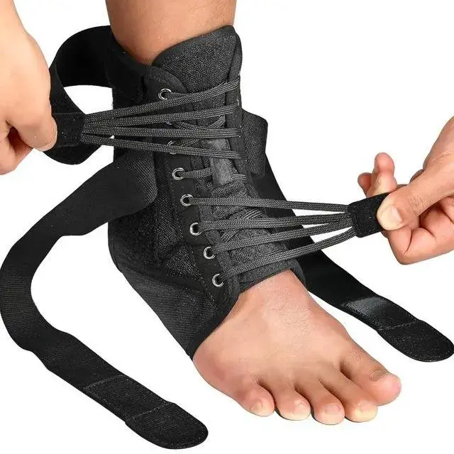 Stylish Adjustable Ankle Sleeve for Men&Women, Lace-Up Stabilizer Ankle Support for Basketball, Volleyball, Tennis – Comfortable, Secure, Easy to Wear, 1 Pack Ankle Compression Wrap Inner Wearing in Shoes, A Gift for Birthday, Christmas