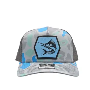 Marlin, Deep Sea Ocean Fishing, Duck Camo Richardson 112P5P Trucker Hats