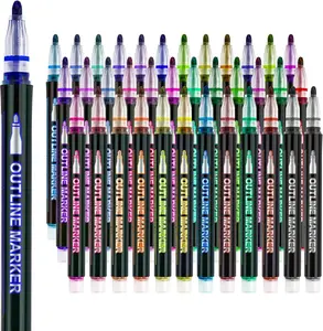 Christmas Stocking Stuffers for Teen Girls: 36 Glitter Markers Outline Glitter Pens Teen Girl Gifts Trendy Stuff 4-16 Year Old,Art Supplies  6-12,Arts Crafts  Ages 6-8 9-12 10-12