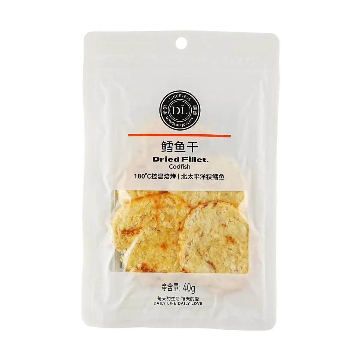 Pangdonglai Original Flavor Dried Cod Fish Snack 40g - High Protein, Healthy Seafood Treat, Viral Internet Sensation