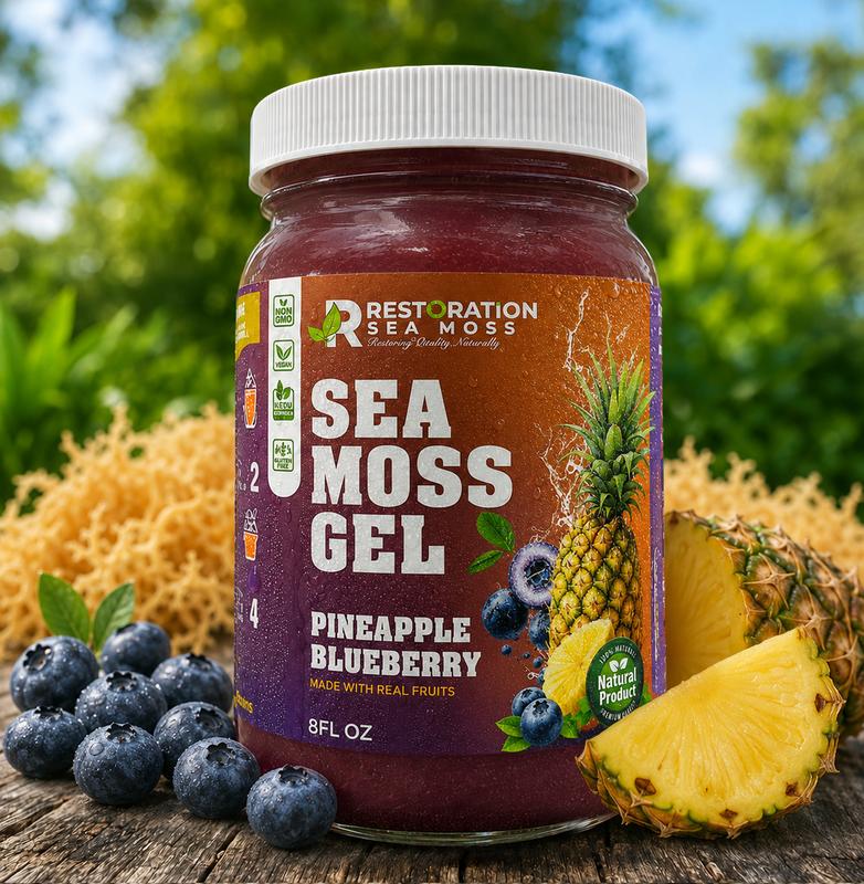 Pineapple & Blueberry Infused Sea Moss Gel