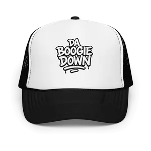 Da Boogie Down Foam Trucker Hat - High-Quality Polyester & Foam, Adjustable Snap, Breathable Mesh Back, Structured 5-Panel Cap, One Size Fits Most