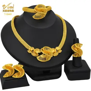 ANIID Hawaiian Gold Plated Wedding Choker Earrings Bracelets Bridal Jewelry Sets Gifts Dubai Necklace Jewellery Set For Women
