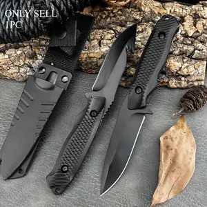 Best-Selling Stainless Steel Fixed-Blade Jungle Knife with Sheath, Non-Slip ABS Handle, 440C Blade—Portable Survival, Outdoor Pocket Knife for Fishing, Cutting, EDC, Exploration, and Hiking
