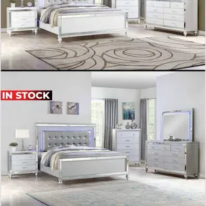 Modern Bedroom Furniture Set - Complete 5-Piece Collection with Bed, Dresser, Mirror, Nightstand & Chest - Easy Assembly, Versatile Design for All Bedroom Sizes