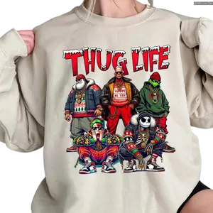 THUGLIFE Christmas SweatShirt, Christmas Movies SweatShirt, Xmas Graphic Tee Comfort Cotton Sweater Future is Bright