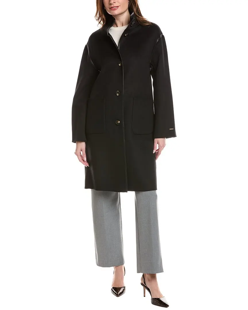 Tahari Sydney Long Wool-Blend Coat