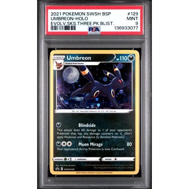 Umbreon #SWSH129 - [Graded PSA 9] SWSH: Sword & Shield Promo Cards (SWSD)