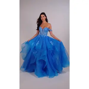 Ellie Wilde Off Shoulder Ball Gown EW35084