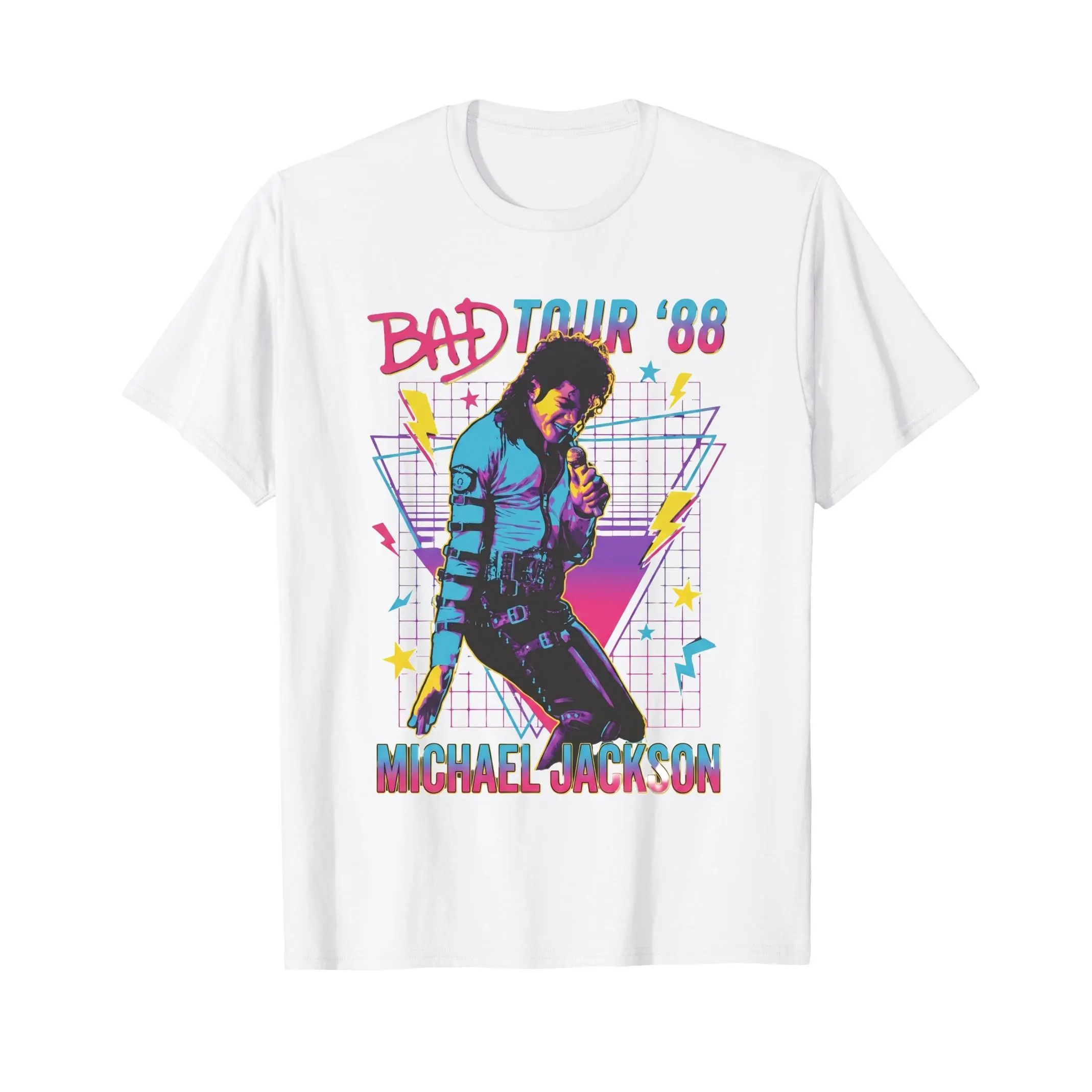 Unisex Michael Jackson Bad Tour '88 Quote Cotton Sports Tee