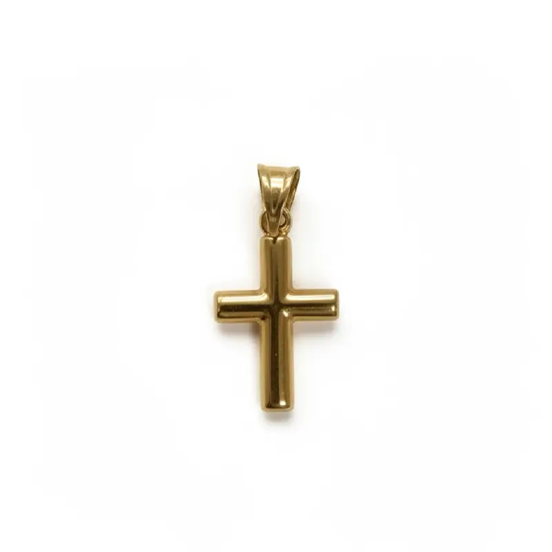 Real 10K Gold Cross Pendant – Classic Religious Charm