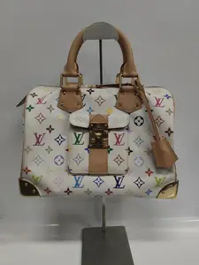 Pre-owned Louis Vuitton canvas Travel Bags LV Speedy 30 Multicolore Monogram white TM [BF 12]XP01544