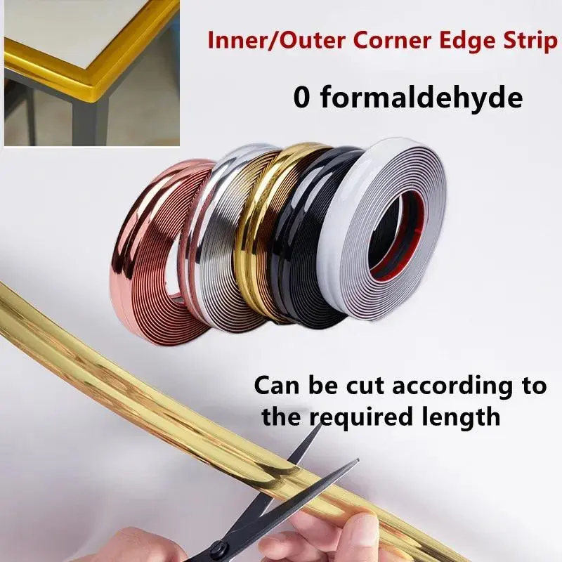 2mx2cm wall inner and outer corner protective tape self-adhesive PVC desk furniture edge protection strip soft bumper