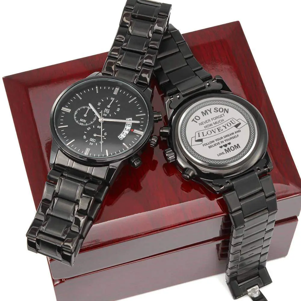 Personalized Watch Gifts For Son, To My Son, Engraved Watch Christmas Gift, Birthday Gift For Son, Mother To Son Gifts