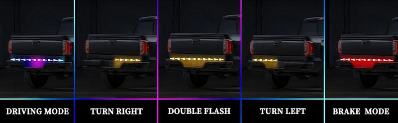 DIBMS Upgraded RGB Fall Warning Signal Driving Light Strip 60-Inch LED Strip for Customizable Ambient Lighting, Decorative Use, and Fall Warning Symbols