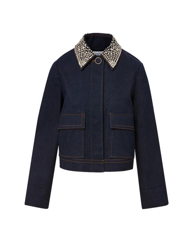 Barrington Embellished Denim Jacket Midnight Wash
