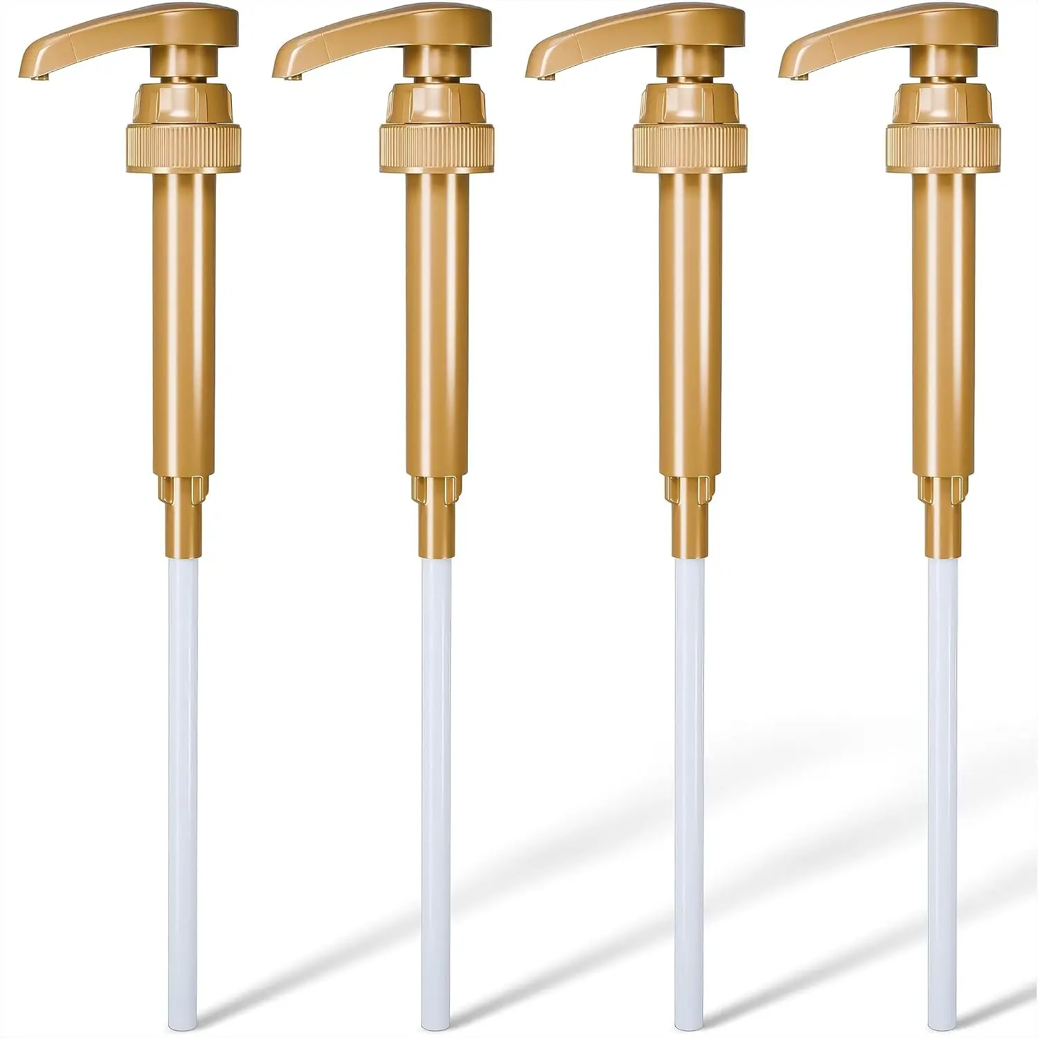 4 Pcs Kitchen Coffee Syrup Dispenser Pumps, Compatible with Torani & Skinny 25.4 Oz (750ml) Glass Bottles, 0.3 Oz Precise Dispensing, Coffee Bar & Dirty Soda Bar Accessories