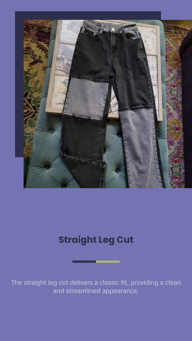 SHEIN High Rise Black & Grey Stretchy Jeans