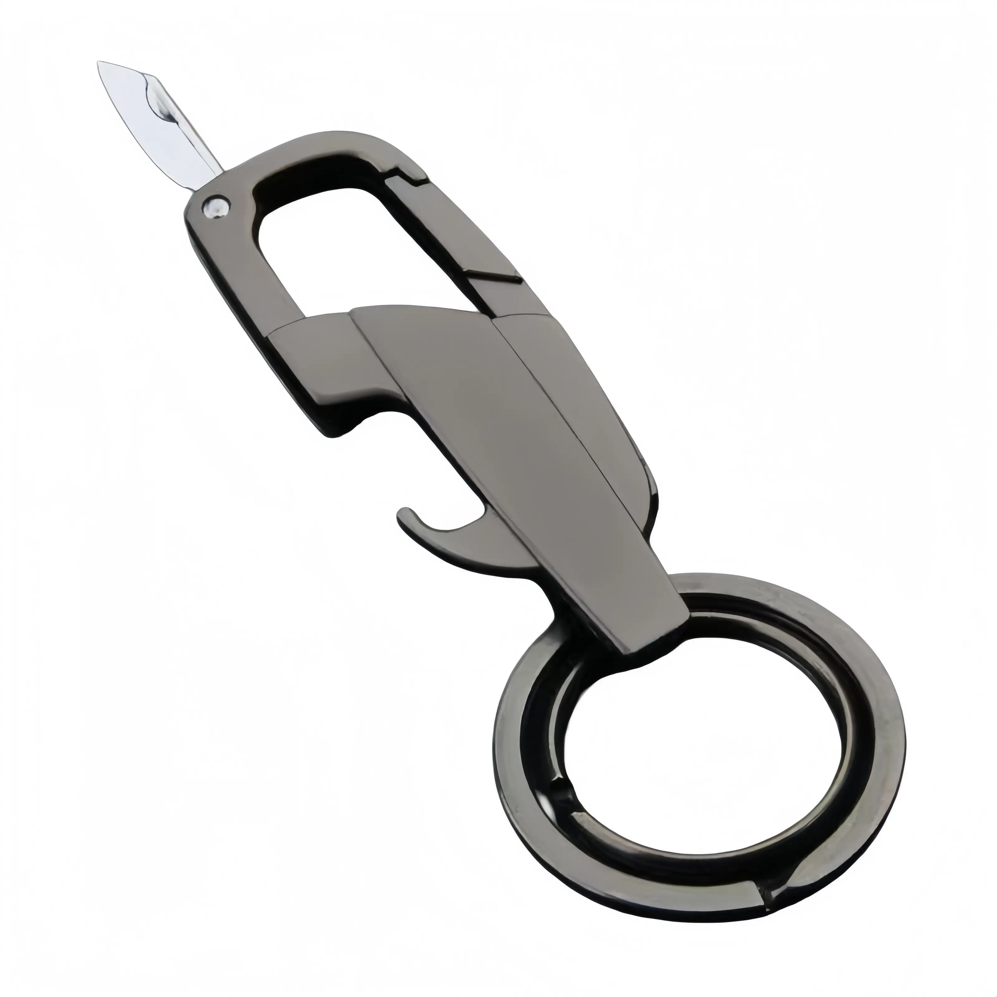 Multifunctional EDC Keychain Tool - Tactical Carabiner with Folding Knife and Bottle Opener,Compact Survival Gear for Camping, Men's Outdoor Accessories & Keychain Gift
