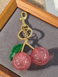 Cute Cherry Design Keychain, Fashionable  Cherry Decor Keychain for Women & Girls, Trendy All-match Keychain for Birthday Gift, Cute Charms Keychain