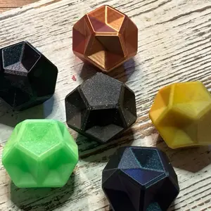 3-D cube you will receive two of these two separate colors made with 3-D filament