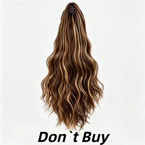 YETTA Unisex Wavy Synthetic Hair Ponytail Extension - Heatless Hair Tool, Fashion Accessory Gift with Printed Usage & Washing Tips