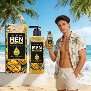 East Moon Tropical Mango Scented Bath Gel, Gentle Cleansing Body Wash, Long-Lasting Fragrance, Non-Drying Formula, Soft Skin Care