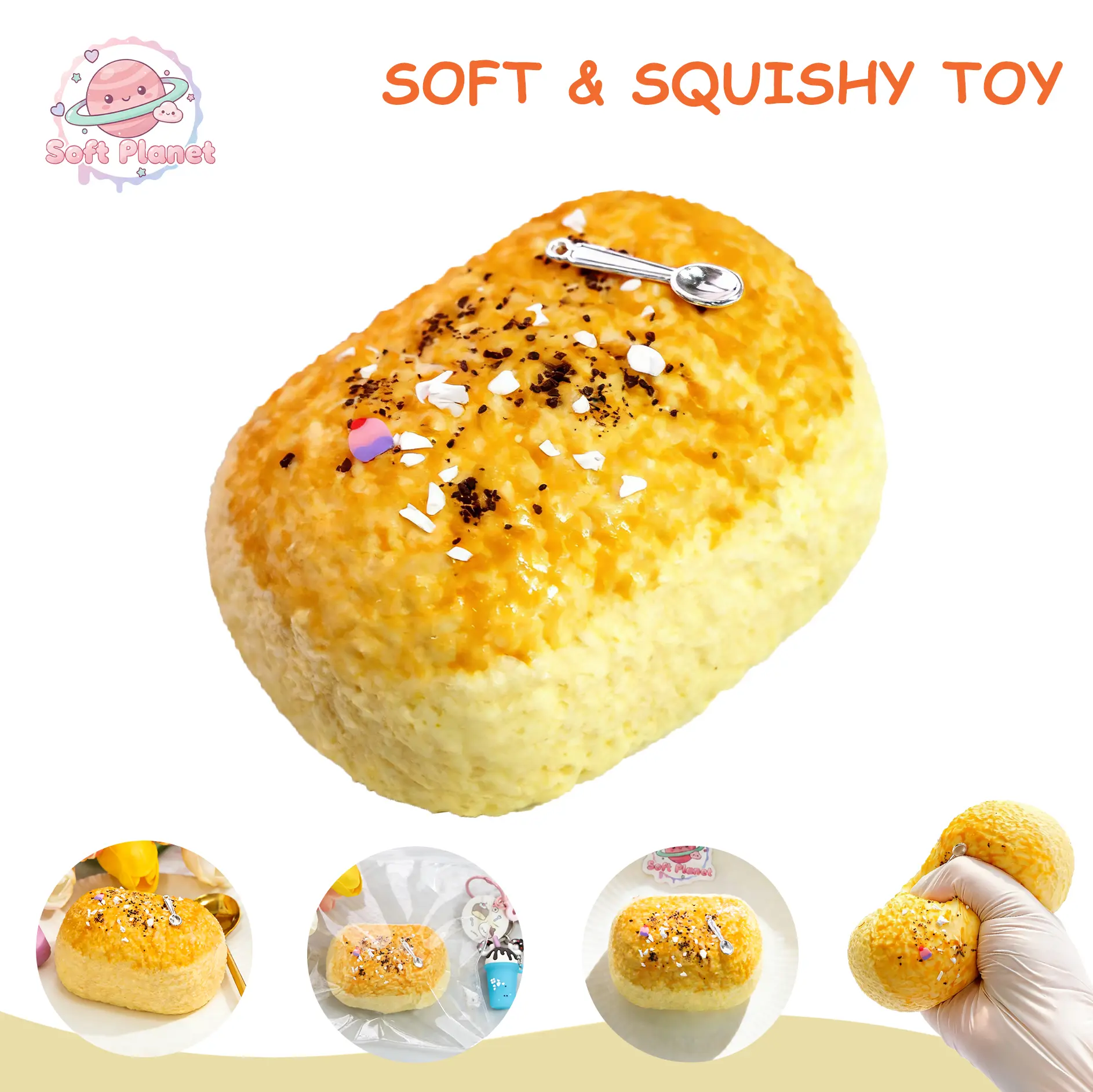 Taba Squishy Stress Relief Fidget Toy - Food-Grade Silicone, Soft Slow-Rising Sensory Toy for Kids, Home & School Use