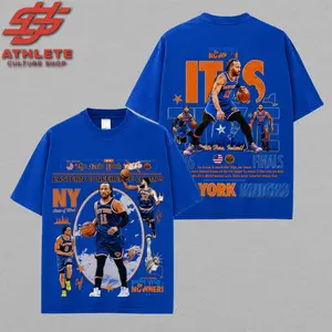 [LEO] 'We here, Indeed' Knicks Basketball Team - Finals 2026 Graphic Premium Cotton T-Shirt For Knicks Nation, Knicks Basketball Fans Apparel, Jalen Brunson Fans Basketball Streetwear Tee, Gift For Basketball Fan Youth + Adult