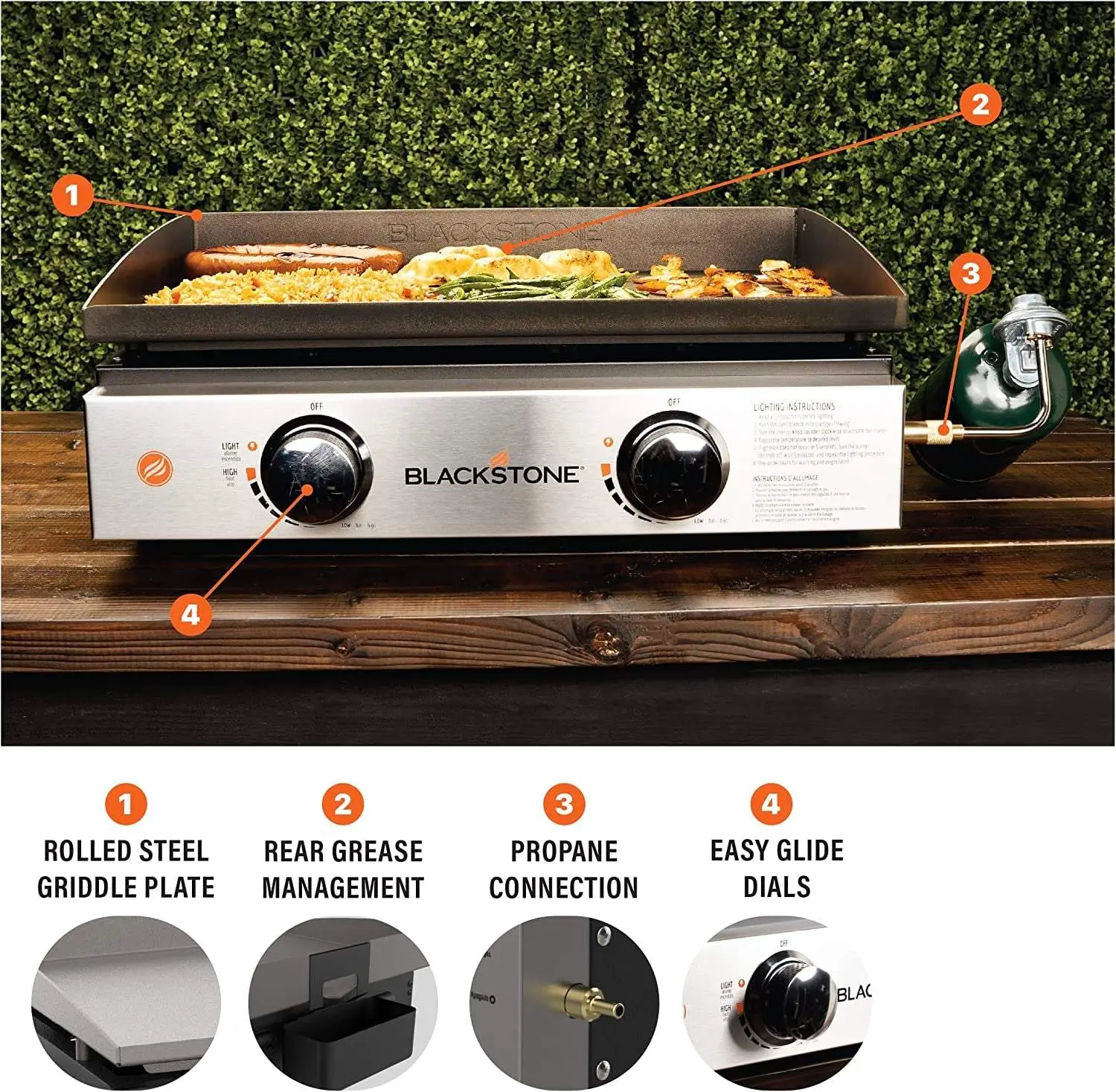 Tabletop Griddle, 1666, Heavy Duty Flat Top Black, 22 Inch