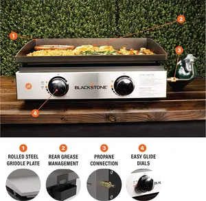 Tabletop Griddle, 1666, Heavy Duty Flat Top Black, 22 Inch