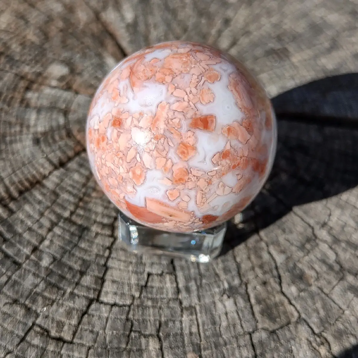 Pink Chalcedony Crystal Sphere