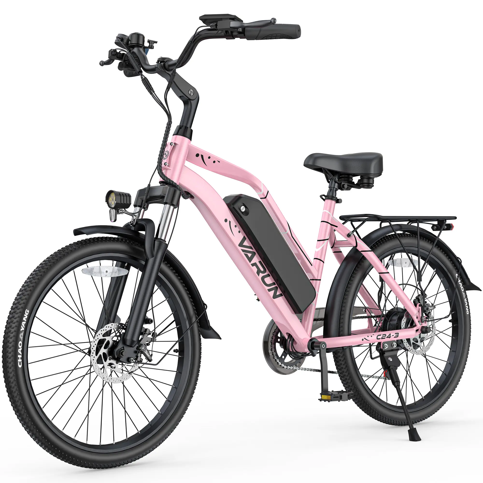 VARUN 24-Inch Electric Bicycle | Peak Power 750W | Top Speed 20 mph | 48V  7.8Ah Removable Battery | Multifunctional Rack | LED Headlight | 24-Inch  Full-Suspension Tires | UL 2849 Certified Electric Bicycle - TikTok Shop