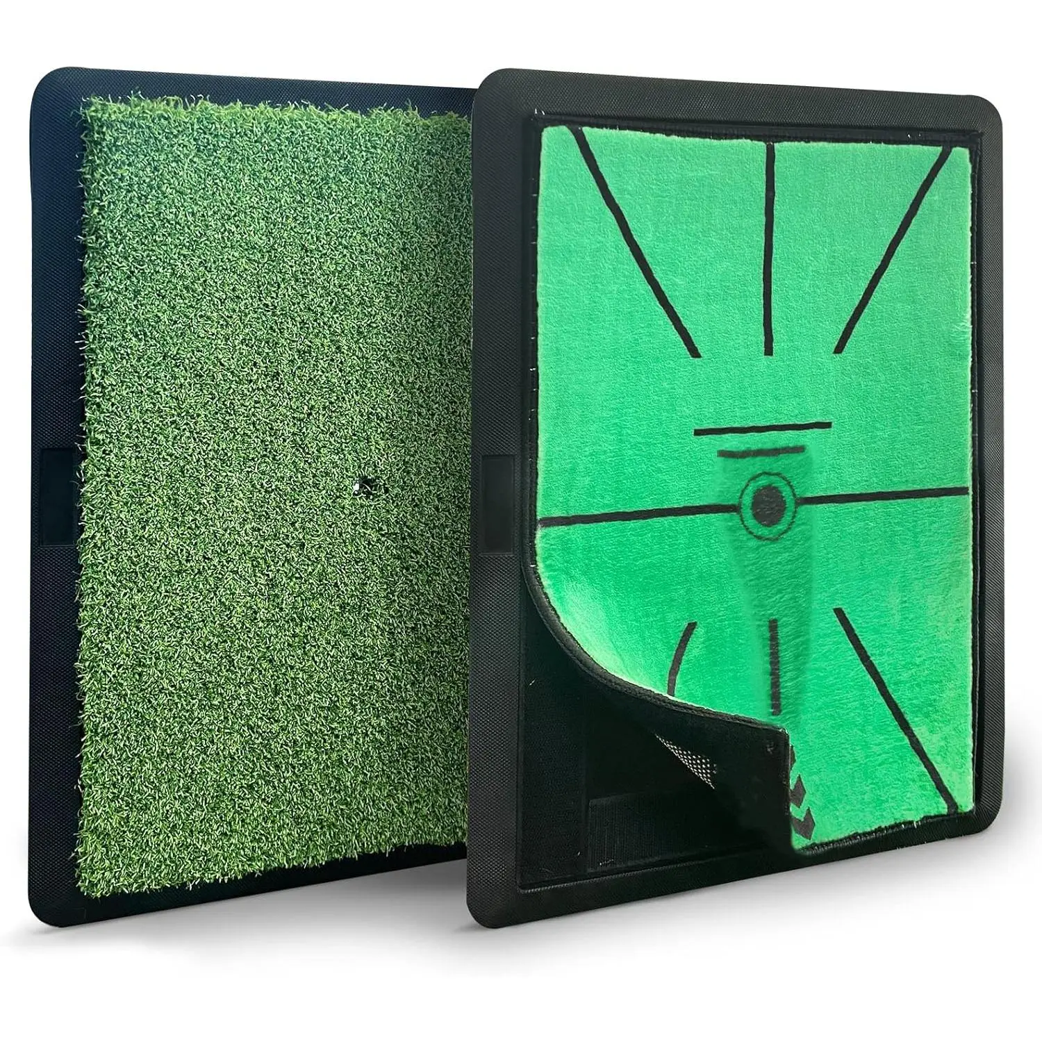 Cupohus Golf Hitting Mat, Precision Pro Swing Mat for Path Feedback, Golf Training Chipping Aid with Replaceable Thickened Artificial Turf, Golf Accessories Gift for Adults for Indoor/Outdoor 13"x17"
