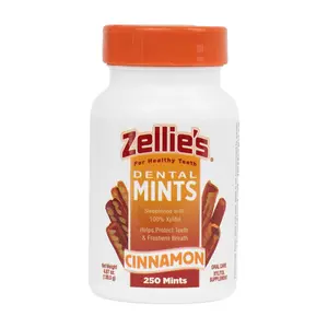 Zellie's Sugar-Free Cinnamon Breath Mints – 100% xylitol, low-calorie, non-GMO, gluten-free, vegan. 250 mints per pack! Lemon Sweet